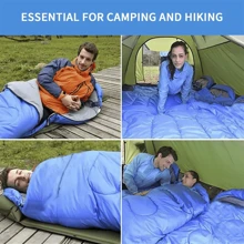 4 Season Single Sleeping Bags Camping Rectangular Envelope Zip Up Adulit For Backpacking/Hiking/Camping/Mountaineering With Compression Sack