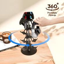 Adjustable Controller Stand Gaming Accessories Controller Stand Universal Dual Controller Stand P4 P5 Xbx ONE Switch Controller Stand Gaming Accessories To Build Your Gaming Fortress - Black - View 6