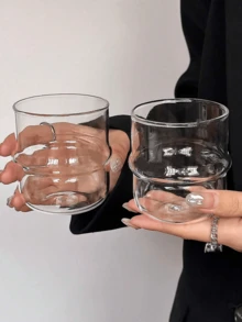 1PC 250ml 精美创意耐热草帽玻璃杯 适用于牛奶、咖啡、冷饮或家用水杯 - 彩色 - 查看 6