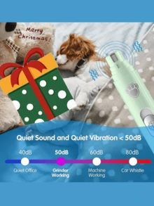 1pc Pet Nail Grinder, USB Fast Charging, Dual Speed Adjustment (5000/7500 RPM), Quiet Nail Grinding, Dog Grooming Tool, Pet Beauty, For Cats, Dogs And Small Animals Nail Care - Multicolor - View 6