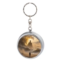 1 pièce de cendrier portable compact, cendrier de poche, en métal, convient comme cadeau pour la famille ou les amis, peut également être utilisé comme mini boîte de rangement personnel