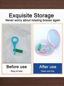 矫正器盒旅行套装、牙套保持器盒、磁性正畸保持器盒假牙盒（带镜子）、旅行假牙收纳盒、便携式正畸牙套盒、牙齿保持器收纳盒、兼容 Invisalign 的超薄可爱矫正器盒、夜间护齿盒、房间装饰、卧室装饰、礼品、收纳盒、整理器、收纳