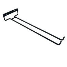 1 pieza Soporte para copas de vino de hierro ahorra espacio - Fácil instalación, almacenamiento debajo del gabinete para la cocina y la barra, organizador resistente para copas