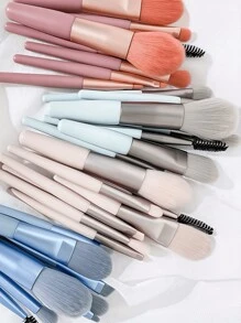 Set di mini pennelli per il trucco in stile macaron, 8 pezzi, kit portatile per occhi e blush, strumenti cosmetici per principianti