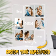 1pc Custom Acrylic Photo Plaque, Happy Mother's Day Gift, Birthday Gift For Mom, Acrylic Plaque Mother's Day Gift, Mother's Day Gifts