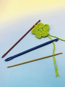 3 piezas Ganchos de crochet de aluminio afganos y tunecinos con mangos ergonómicos, aptos para ganchillo, tejido, costura y bordado