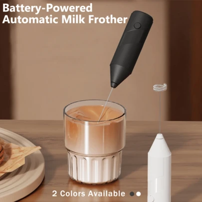 Battery-Powered Automatic Milk Frother - Effortlessly Whip Milk, Stir Egg Liquid, And Make Soups, An Ideal Choice For Coffee Enthusiasts, Home Chefs, And Baking Lovers