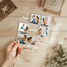 1pc Custom Acrylic Photo Plaque, Happy Mother's Day Gift, Birthday Gift For Mom, Acrylic Plaque Mother's Day Gift, Mother's Day Gifts