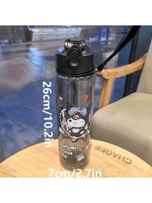 Sanrio Sanrio 1pc Hello Kitty 800ml/27oz Cartoon Transparent Sports Water Bottle, Leakproof, With Pop-Up Lid, Suitable For Fitness, Running, Gift For Her, Birthday, For Outdoor, Camping