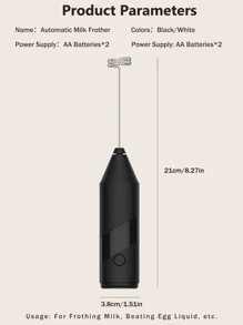 Premium Battery-Powered Automatic Milk Frother - Effortlessly Froth Milk, Beat Egg Liquid, And Prepare Soups, Ideal For Coffee Lovers, Home Chefs, And Baking Enthusiasts
