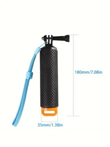1 Piece Floating Selfie Stand, Action Camera Stand And Floating Gopro Floating Action Camera Hand Grip With Adjustable Anti-Lost Rope & Bright Orange/Blue/Yellow Cup - ABS Material, Ideal For Surfing, Diving & Water Sports Photography
