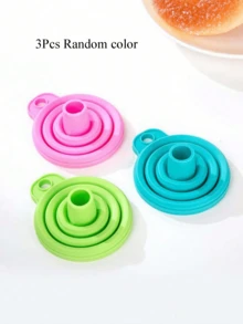 1Pc/2Pcs/3Pcs Collapsible Funnel, Flexible/Foldable/Kitchen Funnel For Water Bottle Liquid Transfer Narrow And Wide Mouth Funnels Hopper - Multicolor - View 9