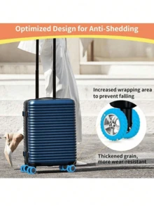 1-24 件，行李箱轮子保护套，适用于 8 轮旋转行李箱套装的行李箱轮子保护套，防磨损、防噪音行李箱套，旅行箱保护套，适合度假旅行必需品，旅行配件