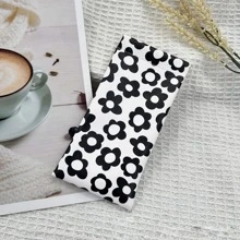 Printed Glasses Bag, Portable Sunglasses/Glasses Storage Pouch With Automatic Closure Snap, High-End Eyewear Case