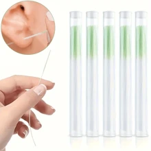 60 piezas Limpiador de oído con alambre, herramientas de limpieza de oído, elimina la suciedad, elimina los olores, previene la obstrucción del oído, suministros de limpieza, útiles escolares