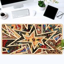 1 Stück vintage Stern Mauspad, Fantasy Art Schreibtischmatte 90x40cm, Büro Schreibtischzubehör mit Gummibasis und umsäumter Kante, rutschfestes Mauspad für Büro, Zuhause, als Geschenk für Frauen, Freundinnen, Geburtstage, Schulmaterial, Schulanfang