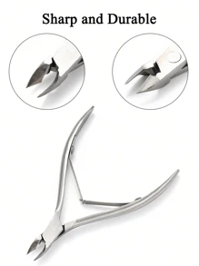 1pc Silver Stainless Steel Nail Scissors Eagle Pliers Oblique Mouth Thick Pedicure Dead Skin Clippers Foot Trimming Scissors Tool Women Manicure Accessories