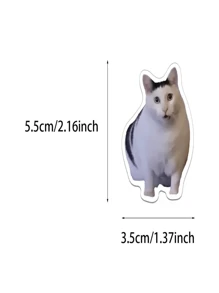 25/50 pezzi Simpatici adesivi divertenti a tema gatto, adatti per decorare taccuini, custodie per telefono, diari, borracce