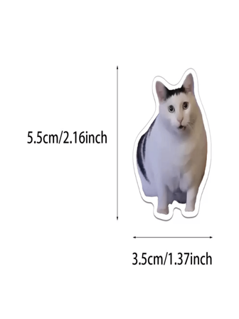 25/50 stuks/set schattige grappige kattenmemestickers, geschikt voor notitieboekjes, telefoonhoesjes, dagboeken en waterflesdecoratie