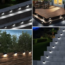 16 paquetes de luces solares para exteriores, luces decorativas impermeables para exteriores, luces solares para jardín, luces solares para vallas, luces solares para escaleras, luces LED de ambiente navideño, para escaleras, vallas, jardín, balcón, patio y senderos exteriores