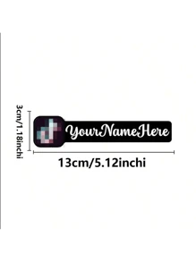 Social Media Tags | Multi-Layer Username | Holographic Vinyl Decals | Custom Address Labels | Fonts/Colors/Logos Options / @ Symbol Selection Back To School