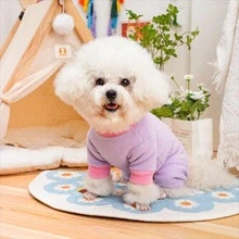 Disfraz para perro, suave, cálido, con corazón en contraste, para interior y exterior, chaqueta de invierno, ropa para mascotas. - Morado - Ver 3