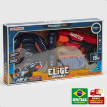 Arminha de Brinquedo Elite Catapult Lança 10 Dardos 2 Granadas Escudo