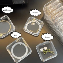Transparent Acrylic Jewelry Storage Box, Removable And Multi-Function Jewelry Display Cabinet, Used For Gold Bracelets, Jade Bracelets, Bracelets, Crystals, Bracelets, Necklaces, Rings, Earrings, Nail Art, Antioxidant Large Capacity Jewelry Box Suitable For Jewelry Organizers, Jewelry Participants, Jewelry Collectors, Holiday Gifts Back To School