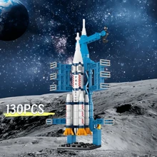 1 Set ABS Aerospace Shuttle Building Blocks Toy, Shuttle Building Blocks Toy Assembly Puzzle Blocks Spacecraft Rocket, Aerospace Rocket Launch Center Space Station Toy Creative Home Decor DIY Toy Creative Home Decor Ornament, Suitable For New Year, Back To School, Spring Festival, Birthday Gift, DIY Small Particle Plastic Building Blocks Assembly Military Science Popular Science Educational Model Miniature
