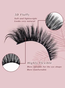 10 pares de pestañas de cómic, pestañas postizas de ojos de zorro y de gato, rizadas y esponjosas, pestañas de visón, extensiones de pestañas, efecto de maquillaje natural, adecuadas para maquillaje diario y maquillaje dramático, tiras de pestañas, pestañas, pestañas postizas