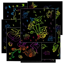 50 piezas de nuevas pinturas rascables DIY creativas, cuadernos de graffiti de colores deslumbrantes. Son juguetes estudiantiles y cuadernos de pintura rascable interesantes con encuadernación de espiral. Son adecuados como regalos para fiestas de cumpleaños, festivales y otras reuniones, Día de la Madre, regalo para mamá, regreso a la escuela, útiles escolares