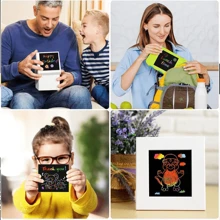 50 piezas de nuevas pinturas rascables DIY creativas, cuadernos de graffiti de colores deslumbrantes. Son juguetes estudiantiles y cuadernos de pintura rascable interesantes con encuadernación de espiral. Son adecuados como regalos para fiestas de cumpleaños, festivales y otras reuniones, Día de la Madre, regalo para mamá, regreso a la escuela, útiles escolares