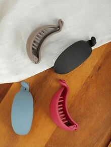 4pcs/1pc Elegant Ponytail Hair Claw Clips, Minimalist Style Hair Accessories For Women, Suitable For Fall Decor, Office, Casual Outfit Back To School Hair 