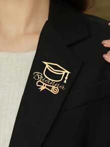 Broche personnalisée minimaliste en acier inoxydable avec nom, broche unique personnalisée pour tous les jours pour femmes, cadeau de graduation idéal pour la famille et les amis