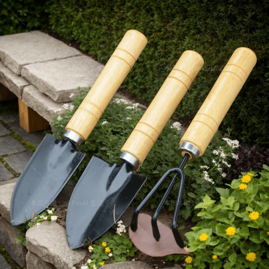 Huishoudelijk gemak Groene planten Vlezige losse grondschep, Potplantenschep, Tuingereedschap Drie sets, Geschikt voor buitentuin Bonsai-onderhoud