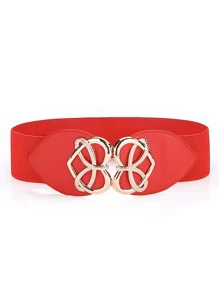 1pc/2pcs/3pcs/4pcs Elastic Waist Belt With Buckle Decor For Women Valentine's Day Valentines Summer, School Fall, Autumn, Halloween