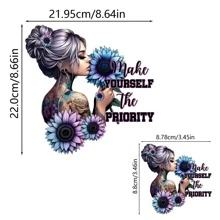 1/2/3 Stücke kreative Sonnenblumen Patch Aufkleber, unisex Bügel-Applikation für T-Shirt, Maske, Jeans, Rucksack
