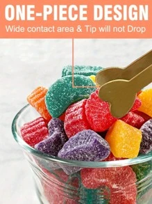 1/5/10pcs Stainless Steel Heart Shaped Sugar Tongs, Kitchen Cooking Clip, Candy Dessert Clip, Party Dinnerware, Wedding Tableware