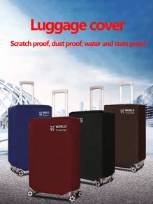 Suitcase Dust Cover, Travel Suitcase Cover, Trolley Box Protective Cover, Solid Color Elastic Suitcase Cover, Travel Accessories, Luggage, Travel Organizer, Suitcase Protective Cover, Back To School, Travel, School, Business, Outdoor, Waterproof, Unisex, Travel Luggage Non-Woven Cover Bag For School School Accessories School Stuff