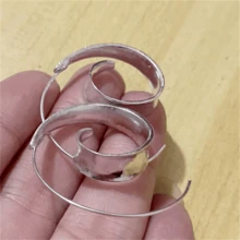1 Par de Brincos Vintage Boêmios Geométricos em Espiral, Elegantes Joias Minimalistas de Moda Feminina Personalizadas para Presente de Festa