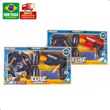 Arminha de Brinquedo Elite Catapult Lança 10 Dardos 2 Granadas Escudo