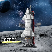 1 Set ABS Aerospace Shuttle Building Blocks Toy, Shuttle Building Blocks Toy Assembly Puzzle Blocks Spacecraft Rocket, Aerospace Rocket Launch Center Space Station Toy Creative Home Decor DIY Toy Creative Home Decor Ornament, Suitable For New Year, Back To School, Spring Festival, Birthday Gift, DIY Small Particle Plastic Building Blocks Assembly Military Science Popular Science Educational Model Miniature