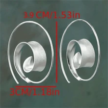 1 Par de Brincos Vintage Boêmios Geométricos em Espiral, Elegantes Joias Minimalistas de Moda Feminina Personalizadas para Presente de Festa