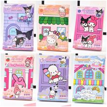 Sanrio (Authorized) Sanrio 1/3pcs Kuromi Quiet Book, Cute DIY Cartoon Handicraft, No Need For Cutting Large Version, Perfect Gift Selection For Melody And Hello Kitty Jade Guigou (Some Are Slightly Different)