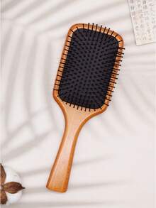 1pc Sandalwood Air Cushion Comb , Anti-Static Wooden Massage Comb For Detangling, Scalp Stimulation, Hair Growth And Thickening Body Care For Travel,Outdoor,Sport,Office,School - Multicolor - View 2
