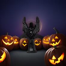 1 Peça, Estátua Ornamental do Anjo Negro. Esta escultura de um anjo é feita em um estilo escuro, se afastando da imagem tradicional de um anjo e contando histórias não contadas.