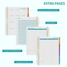 1pc Teacher Planner 2025-2026 A4 Lesson Plan Book With Colourful Tabs, Academic July 2025 To June 2026, Weekly And Monthly