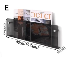 1pc Acrylic Book Display Stand, Children Wall Mounted Bookshelf, Magazine Storage, Easy To Install Reading Rack - Multicolor - View 14