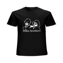 Retro Style The Blues Brothers John Belushi Dan Aykroyd Kult Retro Unisex T-Shirt - Printed Casual Short Sleeve Crew Neck Cotton High Quality Loose And Fit Oversized Tee For Daily Wear - Retro Cult Style - Black - View 1