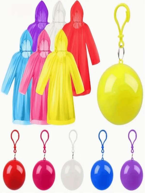 1 pieza Bola portátil a prueba de agua, Bola desechable a prueba de agua, Caja de almacenamiento esférica reforzada, Apta para senderismo y acampada; Impermeable de emergencia portátil, Compacto y ligero, Ideal para viajes, senderismo, acampada y actividades al aire libre, Se puede colgar en la mochila; Color aleatorio. Equipo de acampada, Hogar y Vida, Artículos del hogar, Ropa de lluvia, Impermeable